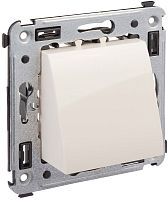 Вывод кабеля без рамки DKC Avanti ванильная дымка картинка